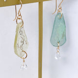 【saori様専用】ローマングラスとハーキマーのピアス