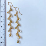 ルチルクォーツのシャンデリアピアス