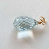 Large aquamarine pendant top 