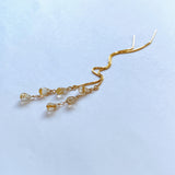 ルチルクォーツのアメリカンピアス