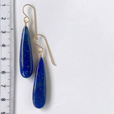 大きなラピスラズリの一粒ピアス