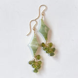 グリーンジャスパーとペリドットのピアス