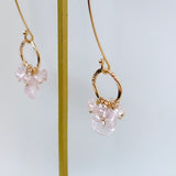 モルガナイトのリングピアス