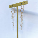 淡水パールのリングロングピアス