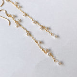 淡水パールの華奢ロングピアス