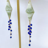 グリーンジャスパーとラピスラズリのピアス