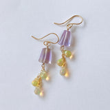 ametrine and opal drop earrings 