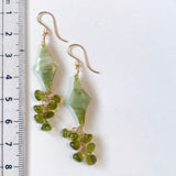 グリーンジャスパーとペリドットのピアス