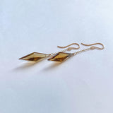 【鈴木様専用】ロゼンジステップカットシトリンのシンプルピアス