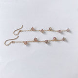 バイカラートルマリンのロングピアス