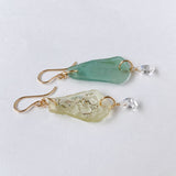 【saori様専用】ローマングラスとハーキマーのピアス