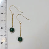 グアテマラ産翡翠のシンプルピアス