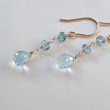 アクアマリンのコンパクトピアス