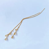 ルチルクォーツのアメリカンピアス