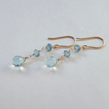 アクアマリンのコンパクトピアス