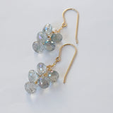 ミスティックトパーズのボンボンピアス