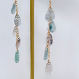 アフガニスタンフローライトの5連ピアス