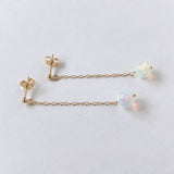 【YN様専用】ラウンドカットオパールのシンプルポストピアス