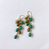 ソノランターコイズとアコヤケシパールのしゃらしゃらピアス