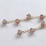 バイカラートルマリンのロングピアス