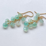 ペルーブルーオパールのしゃらしゃらピアス