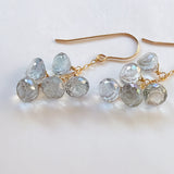 ミスティックトパーズのボンボンピアス