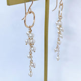 淡水パールのリングロングピアス