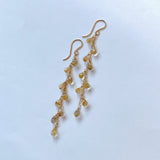 ルチルクォーツのシャンデリアピアス