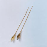 ロゼンジステップカットシトリンのアメリカンピアス