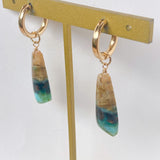 オパライズドウッドの一石ピアスチャーム