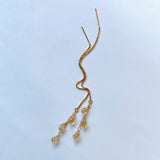 ルチルクォーツのアメリカンピアス