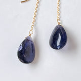 アイオライトのシンプルピアス