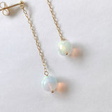 【YN様専用】ラウンドカットオパールのシンプルポストピアス