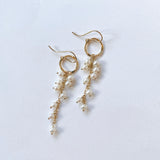 淡水パールのリングロングピアス