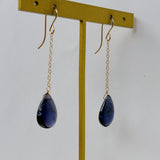 アイオライトのシンプルピアス