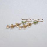 ビアクォーツとツァボライトのミモザピアス