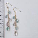 アフガニスタンフローライトの5連ピアス