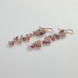 スピネルのフリンジロングピアス