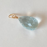 Large aquamarine pendant top 