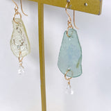 【saori様専用】ローマングラスとハーキマーのピアス