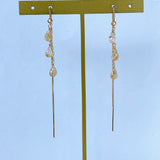 ルチルクォーツのアメリカンピアス