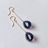 アイオライトのシンプルピアス