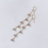 バイカラートルマリンのロングピアス