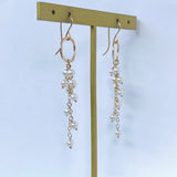 淡水パールのリングロングピアス