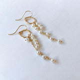 淡水パールのリングロングピアス