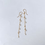 淡水パールの華奢ロングピアス