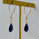 アイオライトの一粒ピアス　バルーンフック