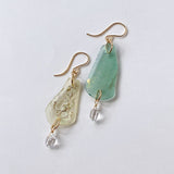 【saori様専用】ローマングラスとハーキマーのピアス