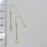 オパールのシンプルドロップピアス