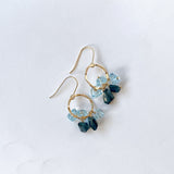 ブルートパーズのリングピアス